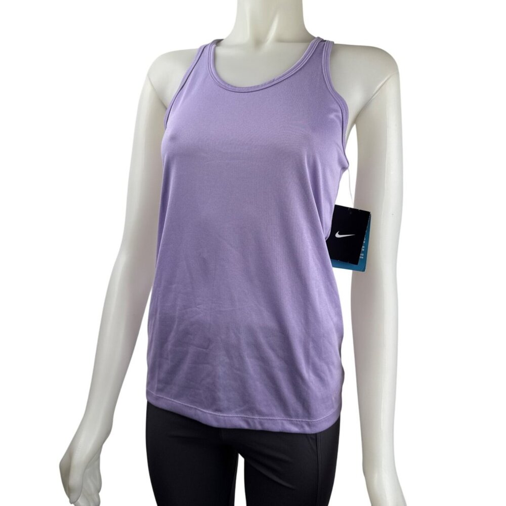 Nike Dri-Fit Womens Purple Racerback Tank Top Regular Fit Size S‎ Athletic Wear